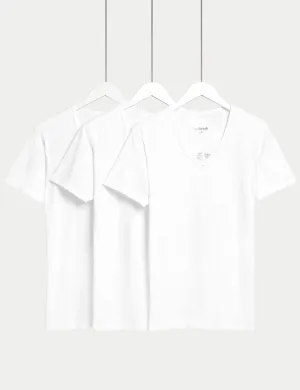 3pk Cotton Rich Cool & Fresh™ V-Neck Vests
