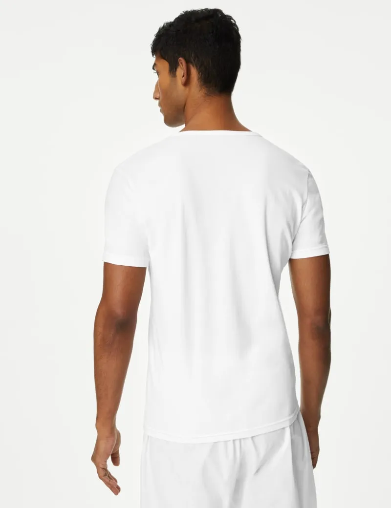 3pk Cotton Rich Cool & Fresh™ V-Neck Vests