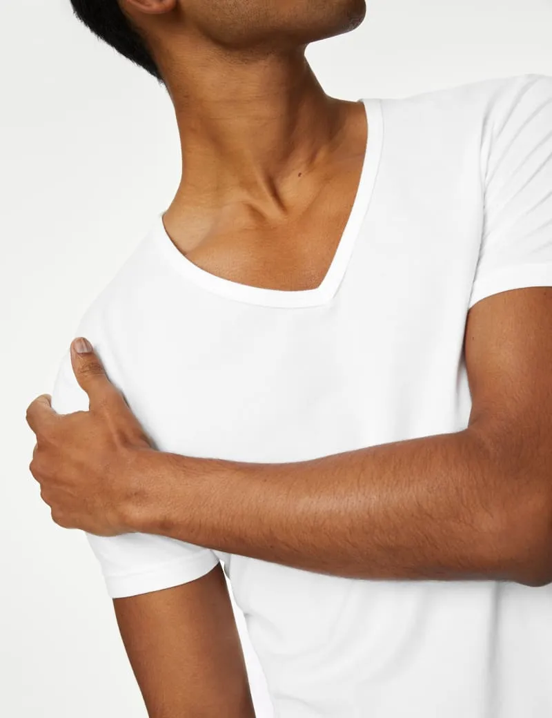 3pk Cotton Rich Cool & Fresh™ V-Neck Vests
