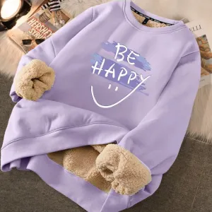 Autumn Winter Women Thicken Thermal Sweatshirts Fleece Warm Hoodies