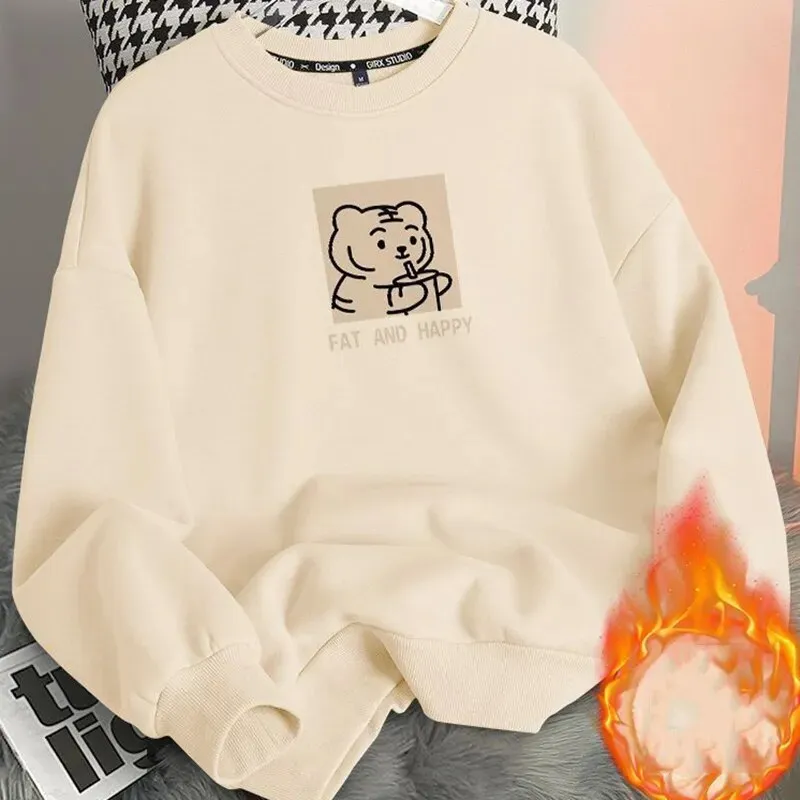 Autumn Winter Women Thicken Thermal Sweatshirts Fleece Warm Hoodies