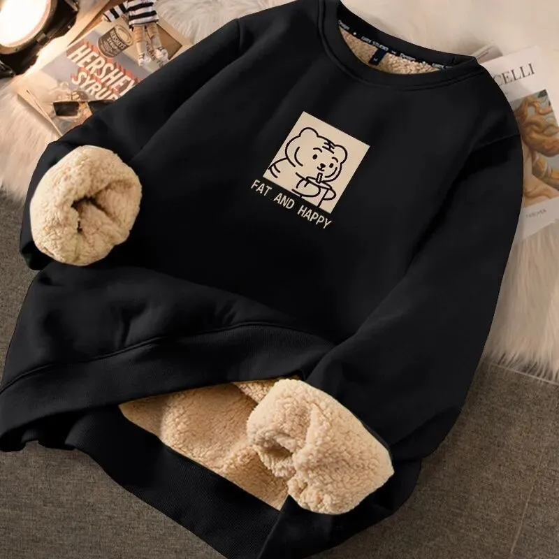 Autumn Winter Women Thicken Thermal Sweatshirts Fleece Warm Hoodies