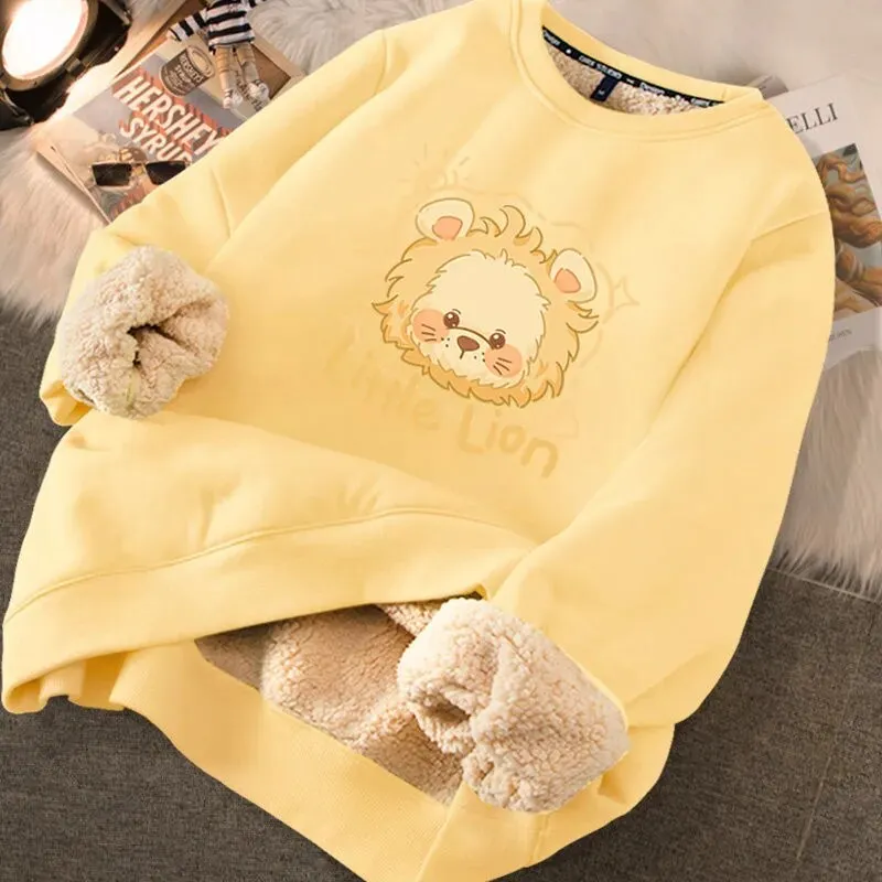 Autumn Winter Women Thicken Thermal Sweatshirts Fleece Warm Hoodies