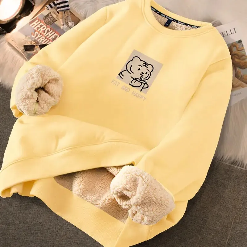 Autumn Winter Women Thicken Thermal Sweatshirts Fleece Warm Hoodies