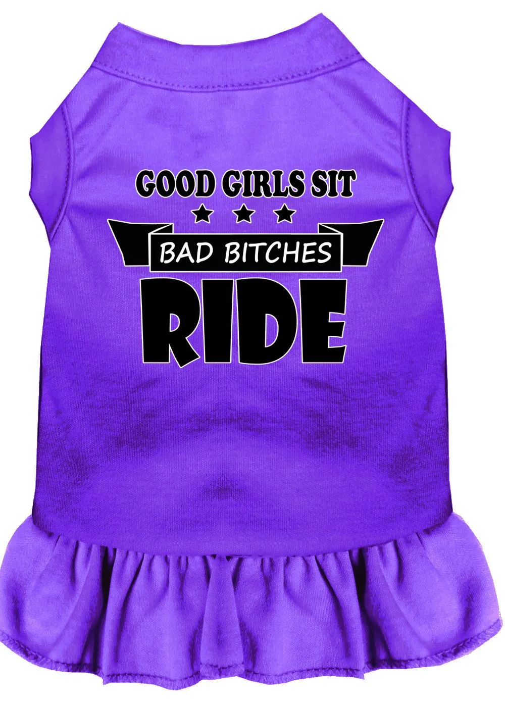 Bitches Ride Screen Print Dog Dress Purple Xxl (18)