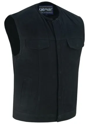 BK Concealed Snaps, Denim Material, Hidden Zipper, w/o Collar