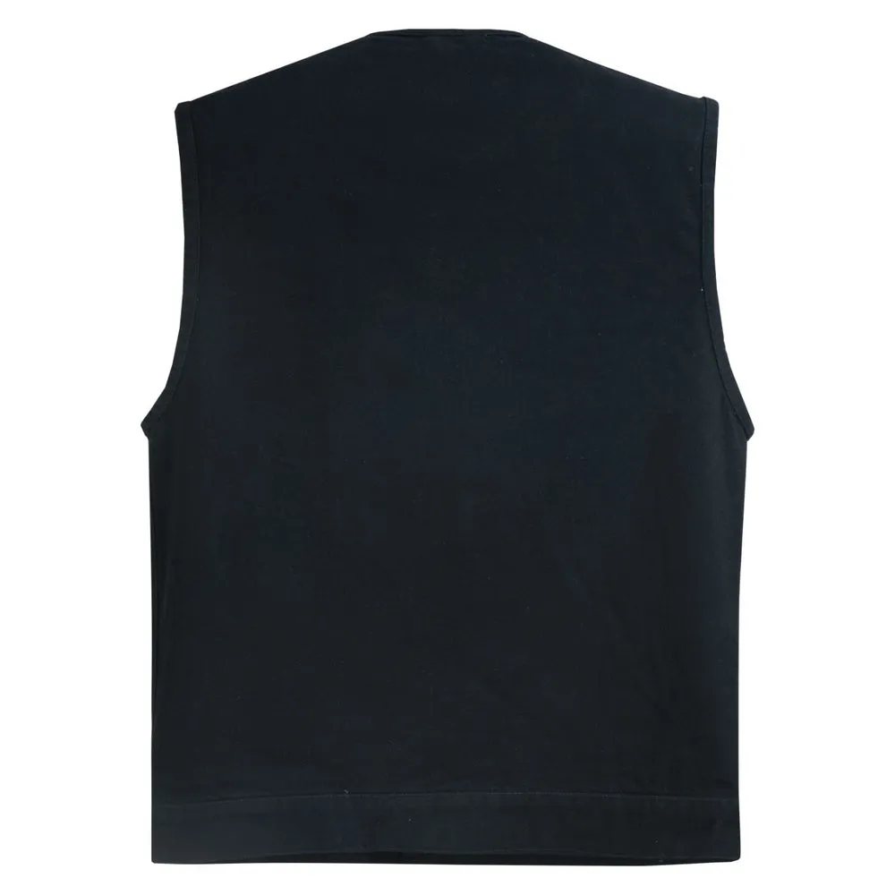 BK Concealed Snaps, Denim Material, Hidden Zipper, w/o Collar