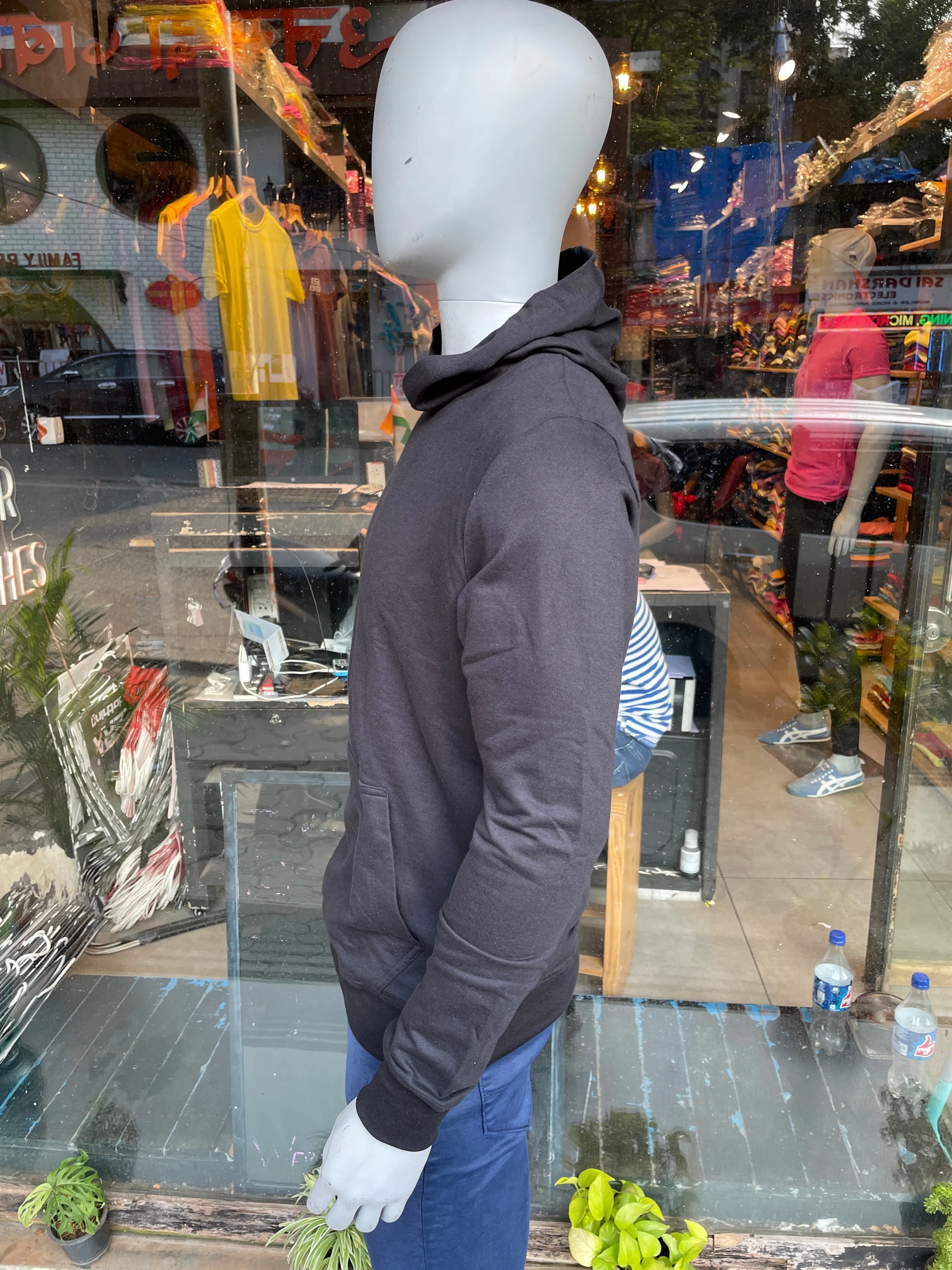Black Kangaroo pockets Hoodie Jackets