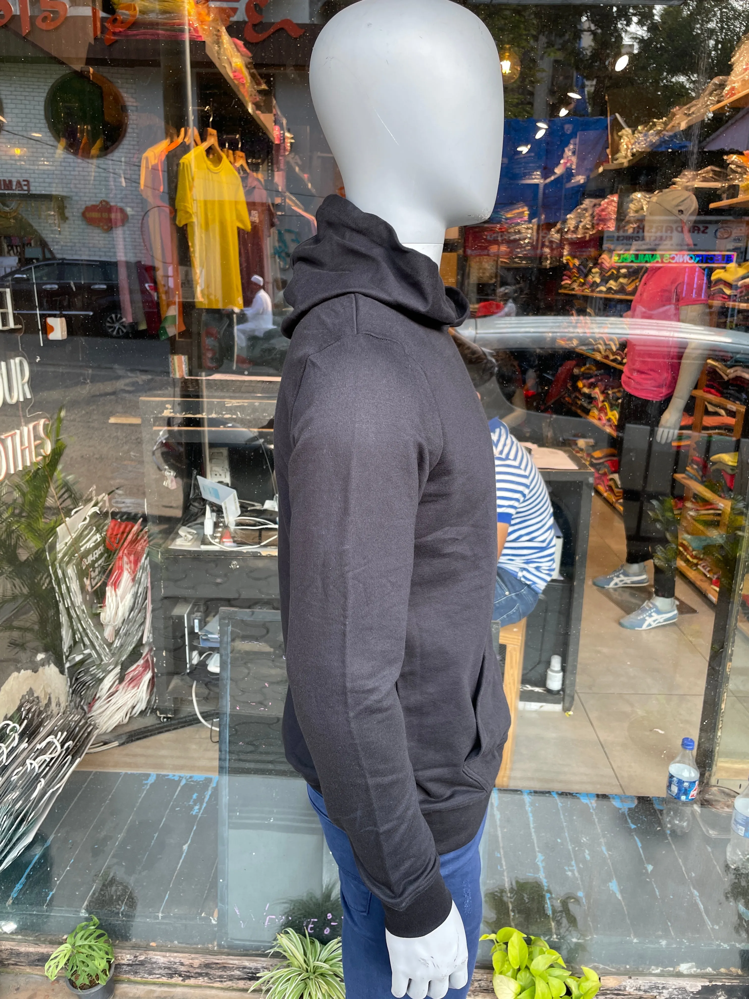Black Kangaroo pockets Hoodie Jackets