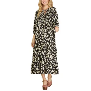 Boho Print Midi Dress