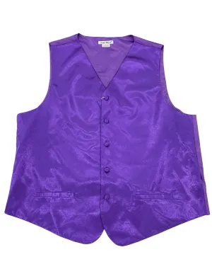 Daniel Ellissa Satin Regular Fit Vest - Purple