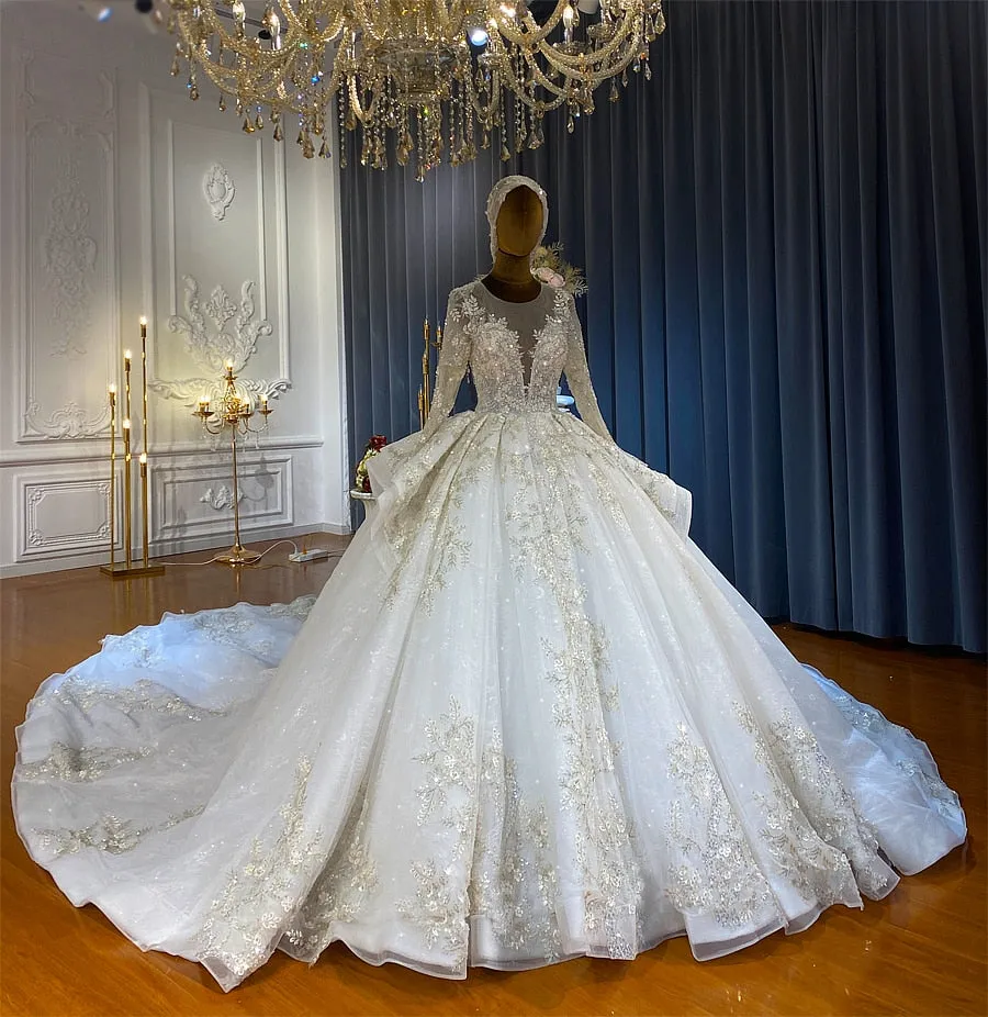 Elegant Heavy Beaded/Crystal Ball Gown