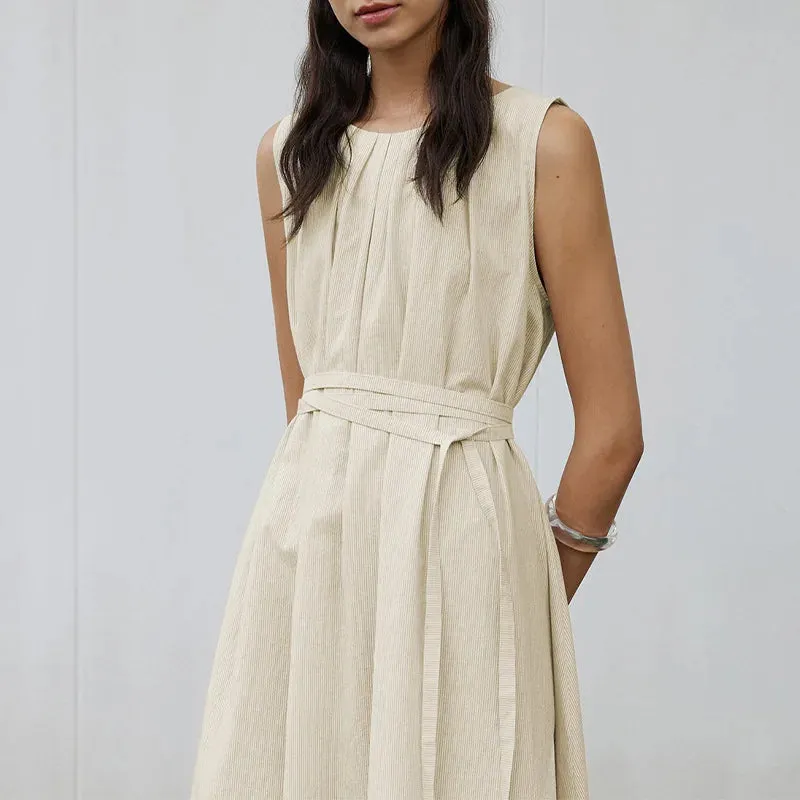 FashionSierra-Casual  Sleeveless  Long  Vintage  O-neck  Oversize  Loose  Summer  Beach Boho Dress