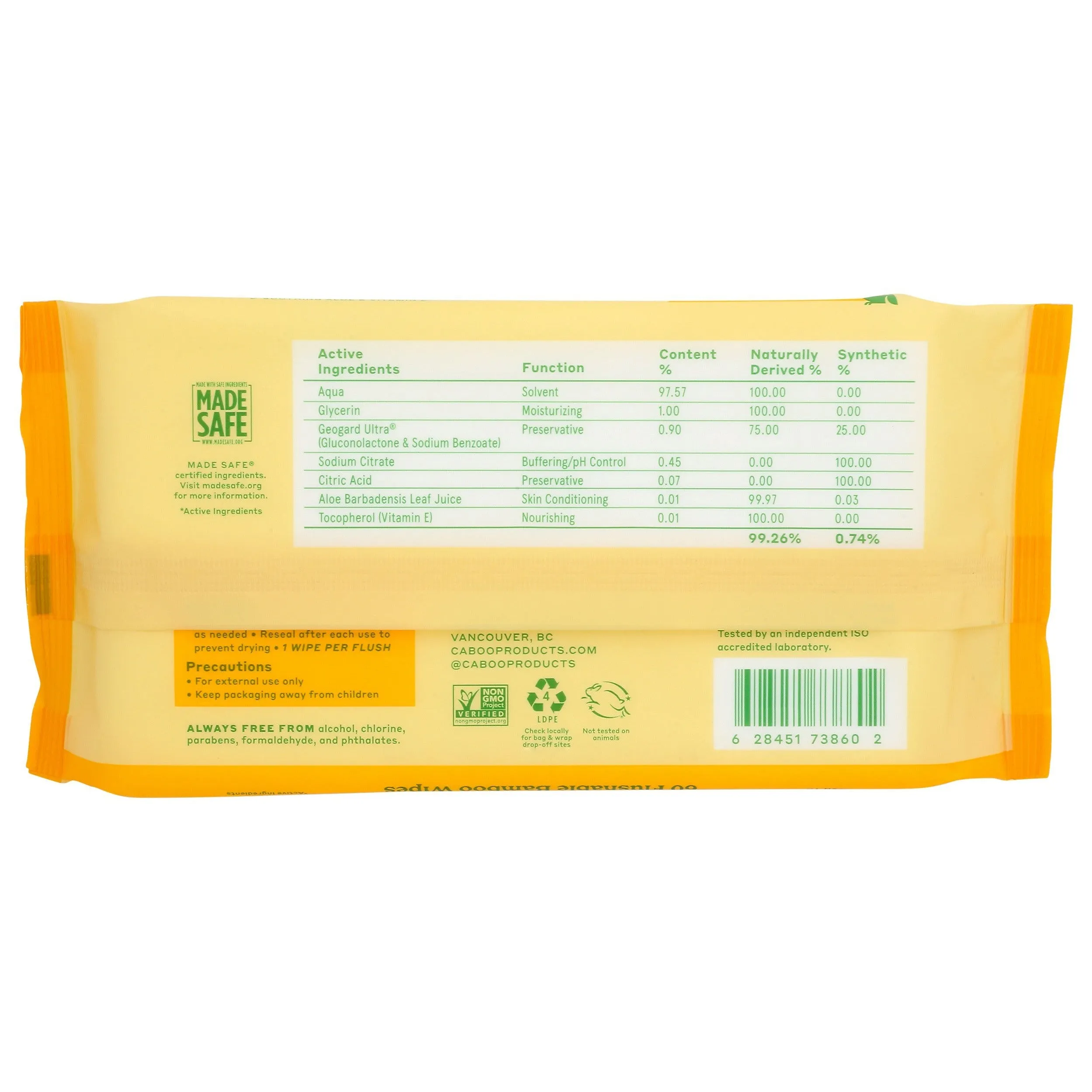Flushable Bamboo Wipes