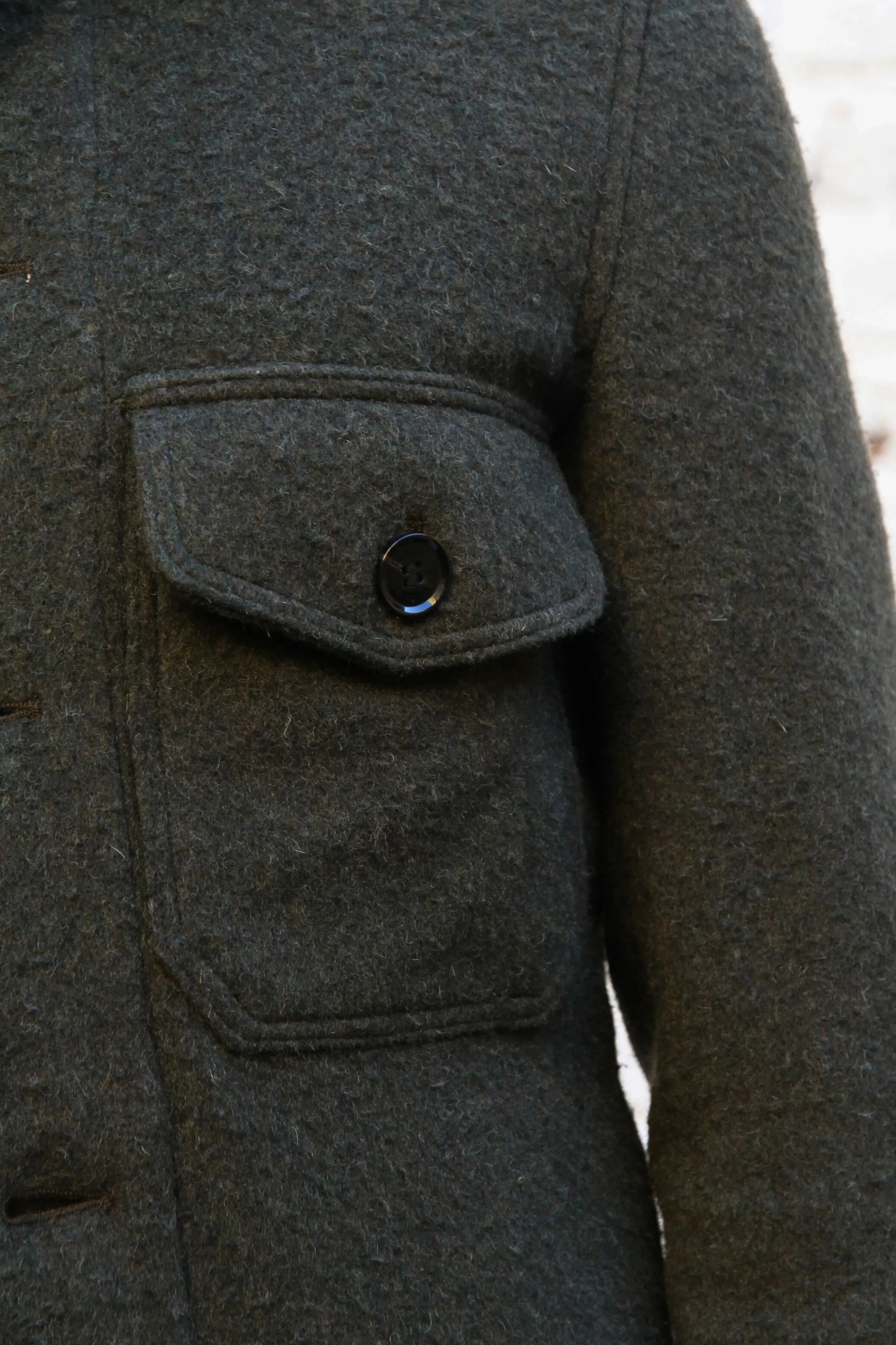 Goring Wool Jacket - Olive Casentino