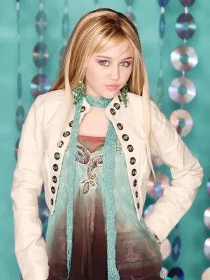 Hannah Montana White Leather Jacket