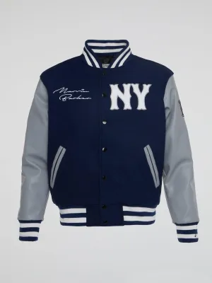 Headgear - New York Black Yankees Navy Varsity Jacket