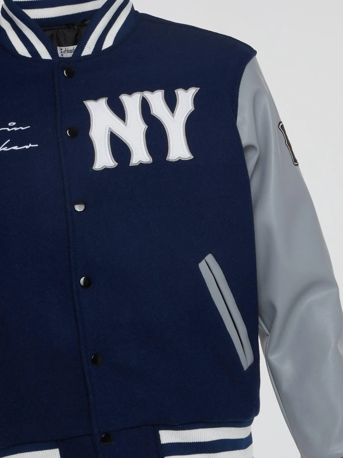 Headgear - New York Black Yankees Navy Varsity Jacket