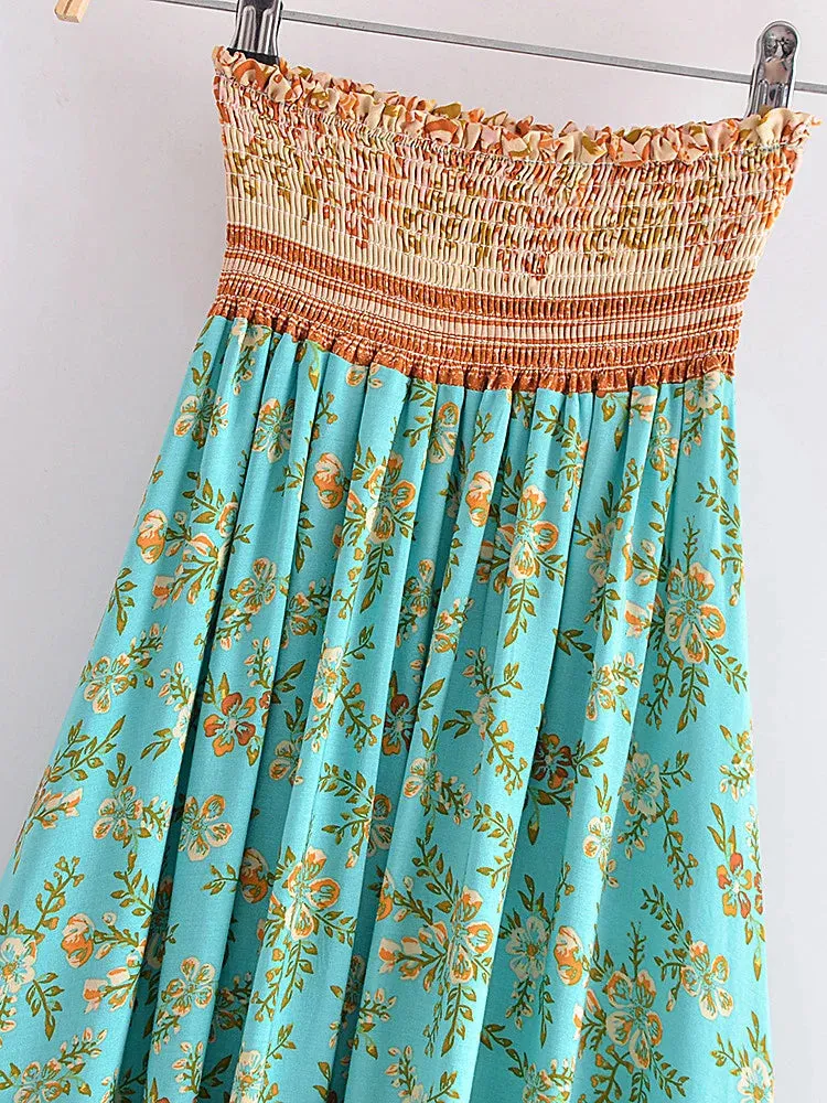 High Elastic Waist Asymmetric Skirt - 2 Prints