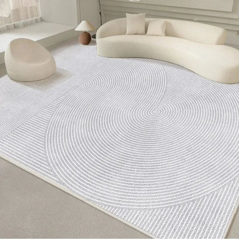Jaylah Modern Wave Waterproof Area Living Room Rug