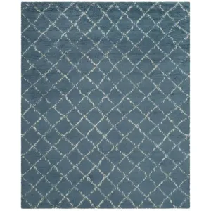 Kenya Diamond Light Blue/Ivory Area Rug