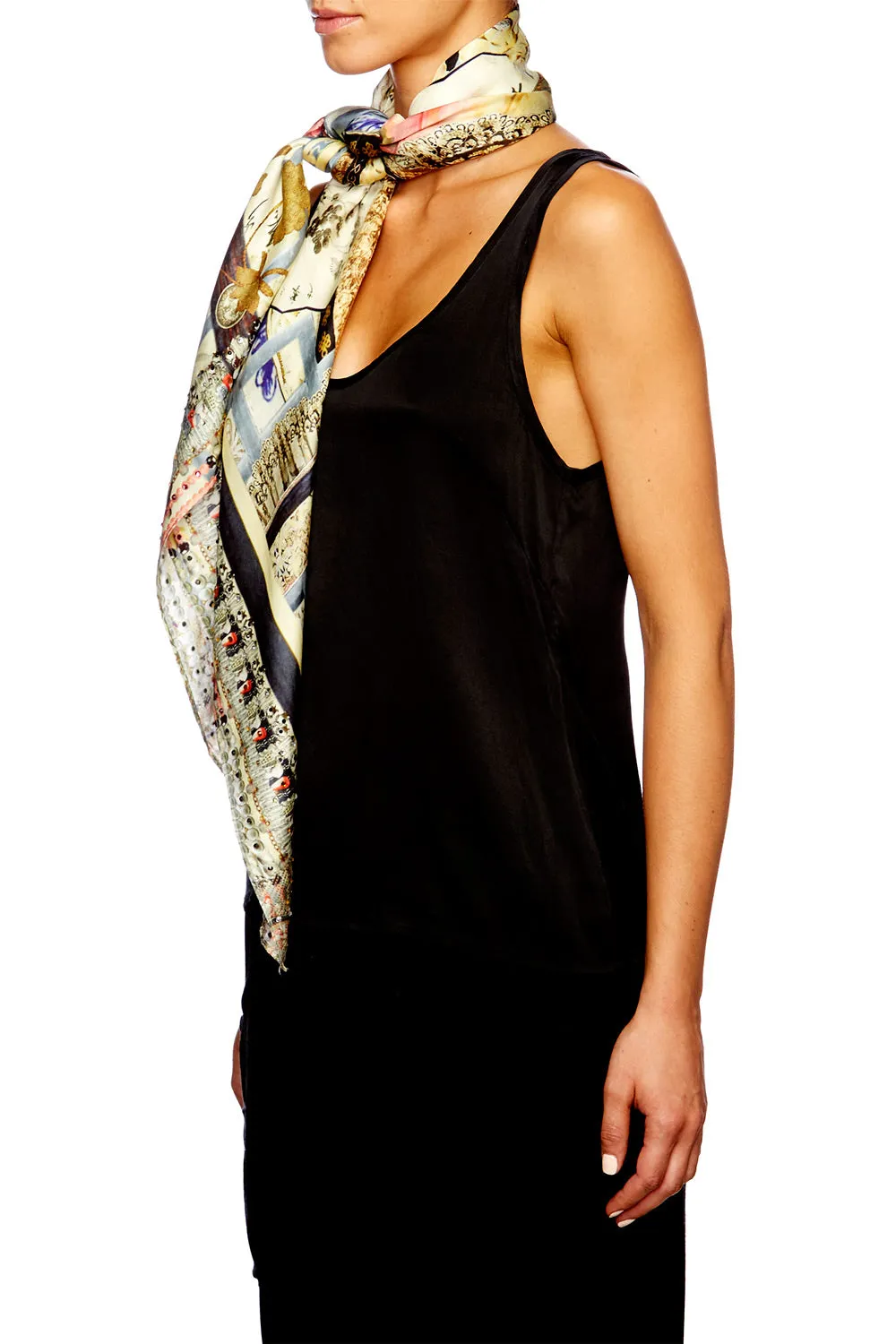 LARGE SQUARE SCARF ECHOES OF ERHU