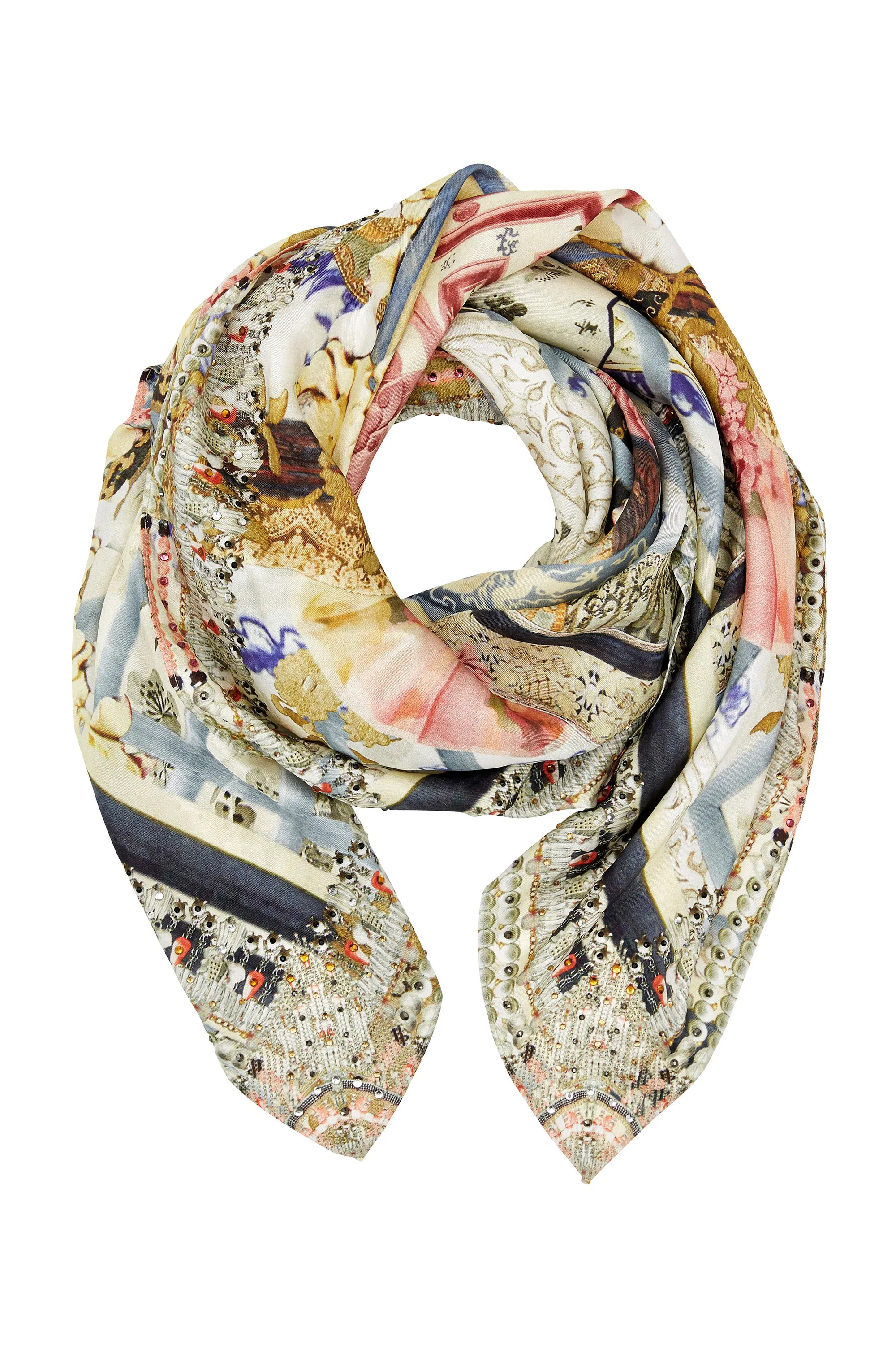 LARGE SQUARE SCARF ECHOES OF ERHU