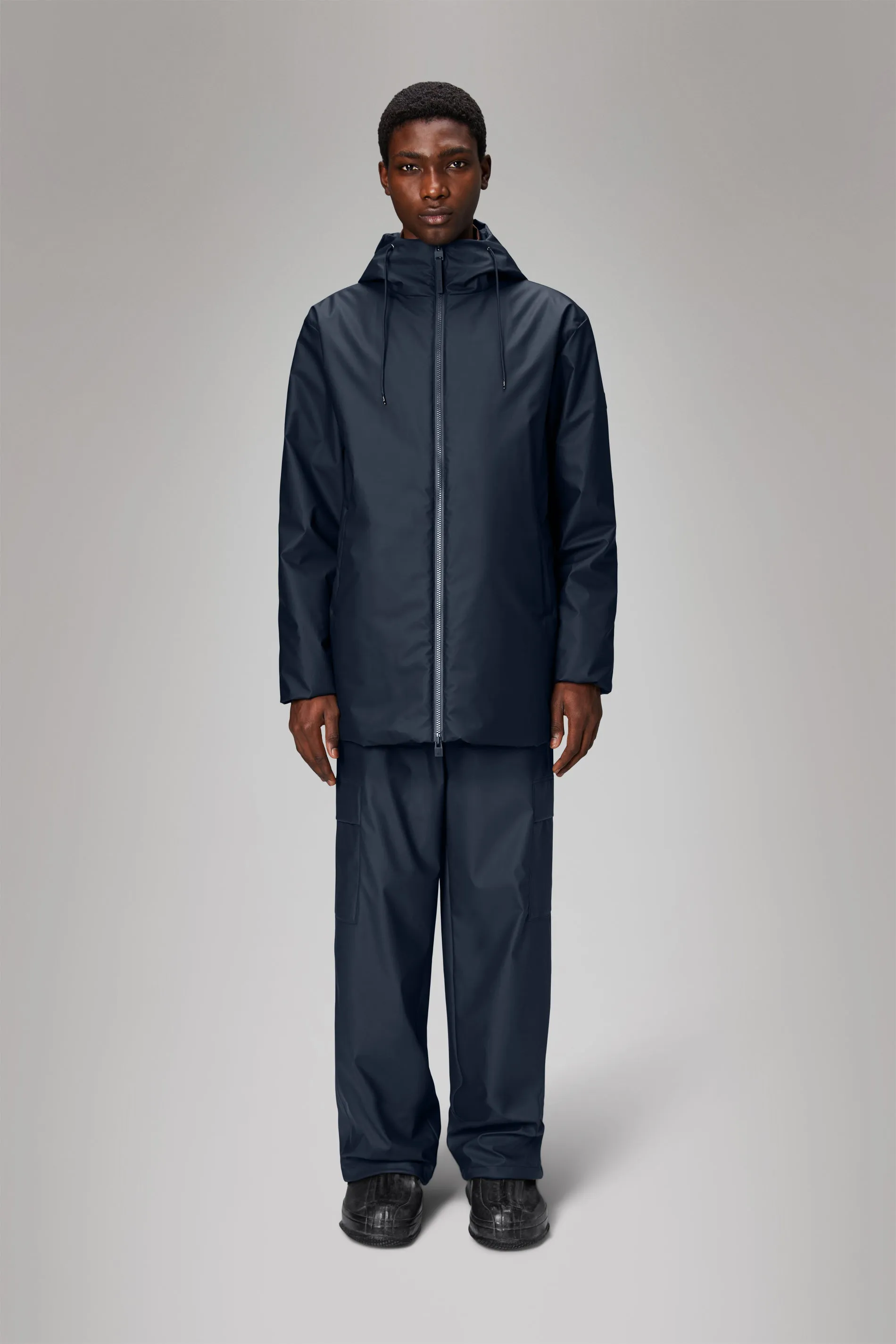 Lohja Long Insulated Jacket - Navy