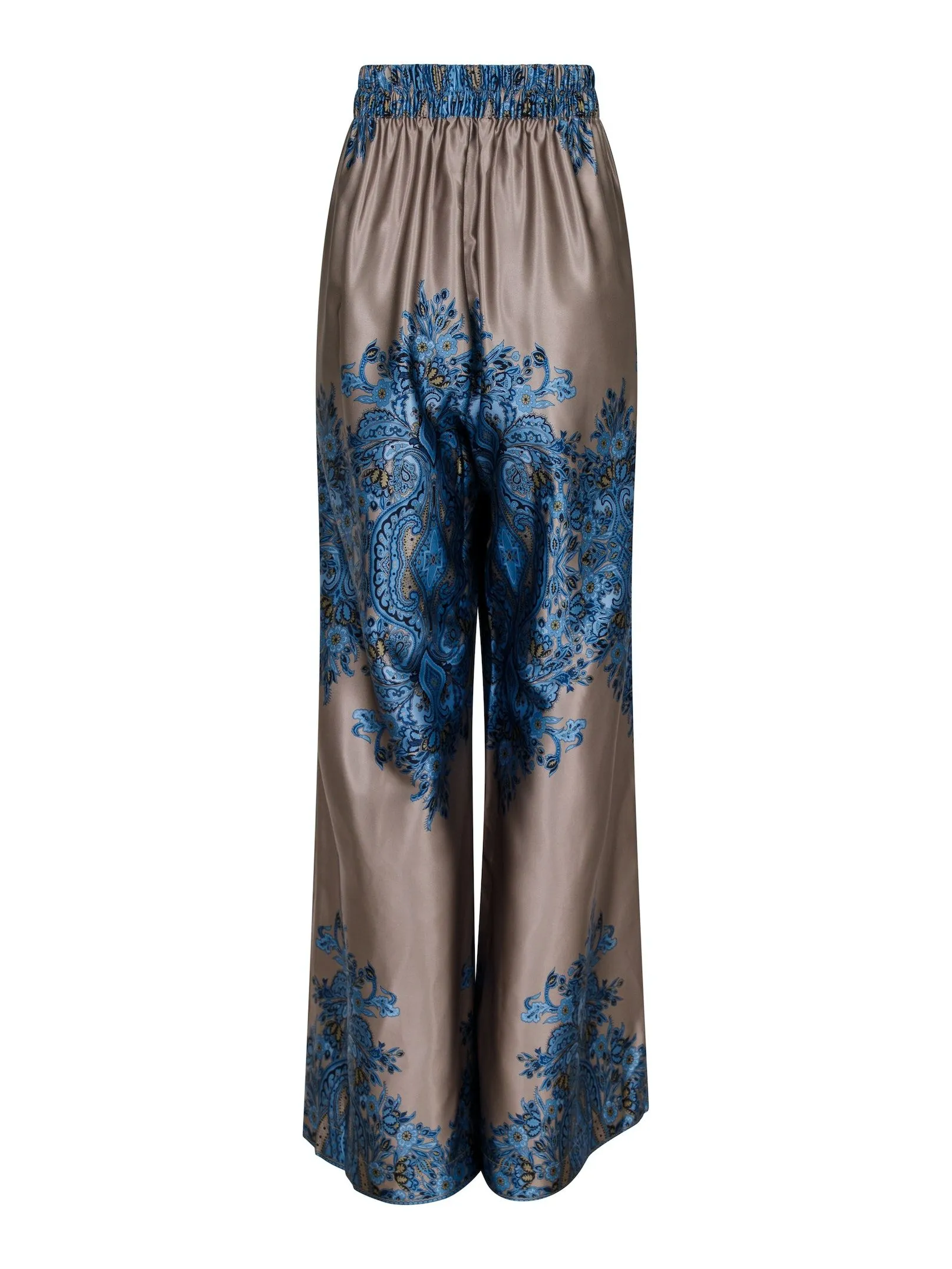 Mana Paisley Border Pants - Blue