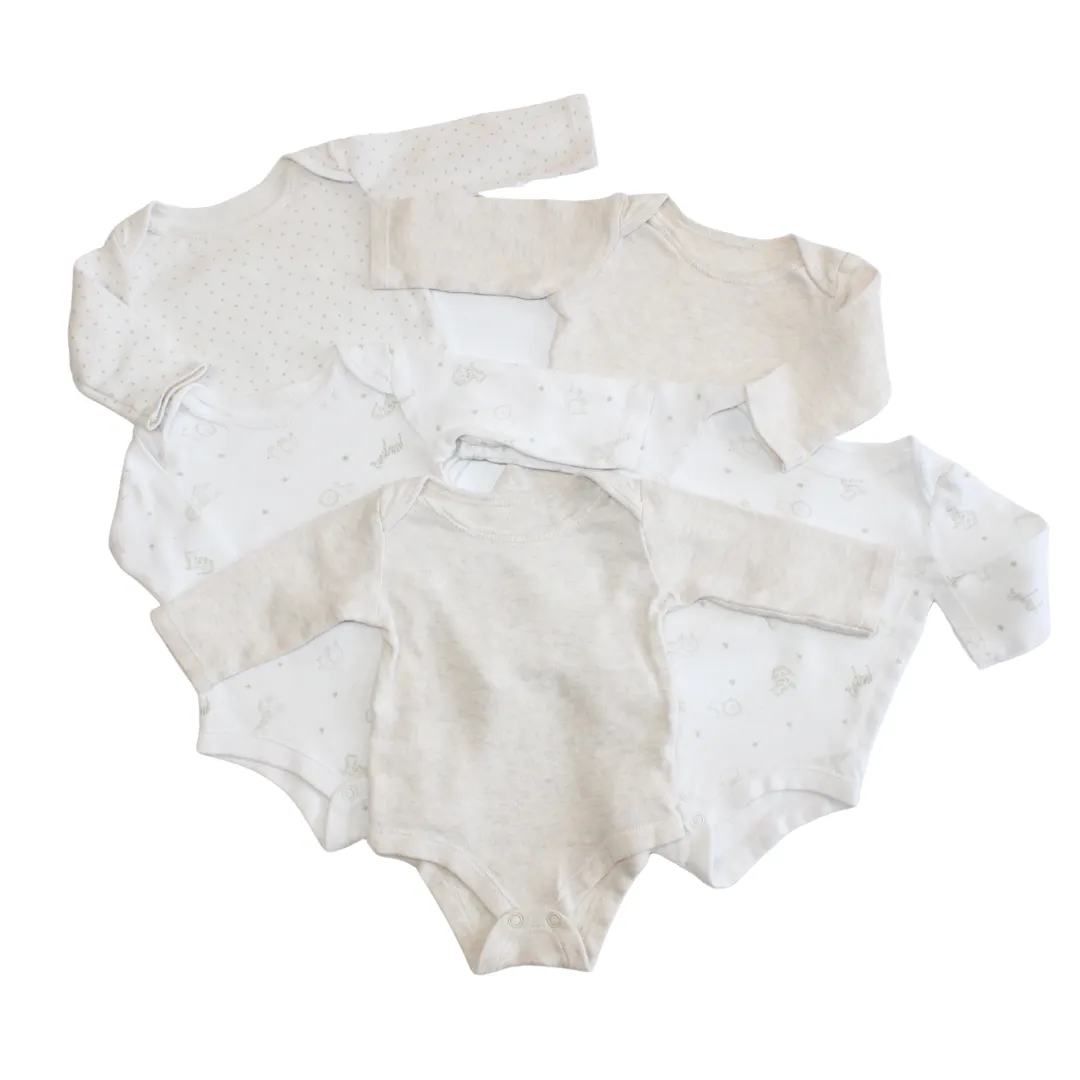 Neutral Long Sleeved Vests x5