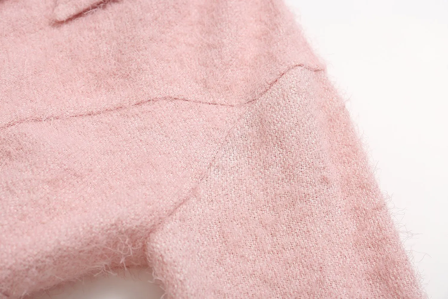 Pink Fluffy Tassel Short Shirt