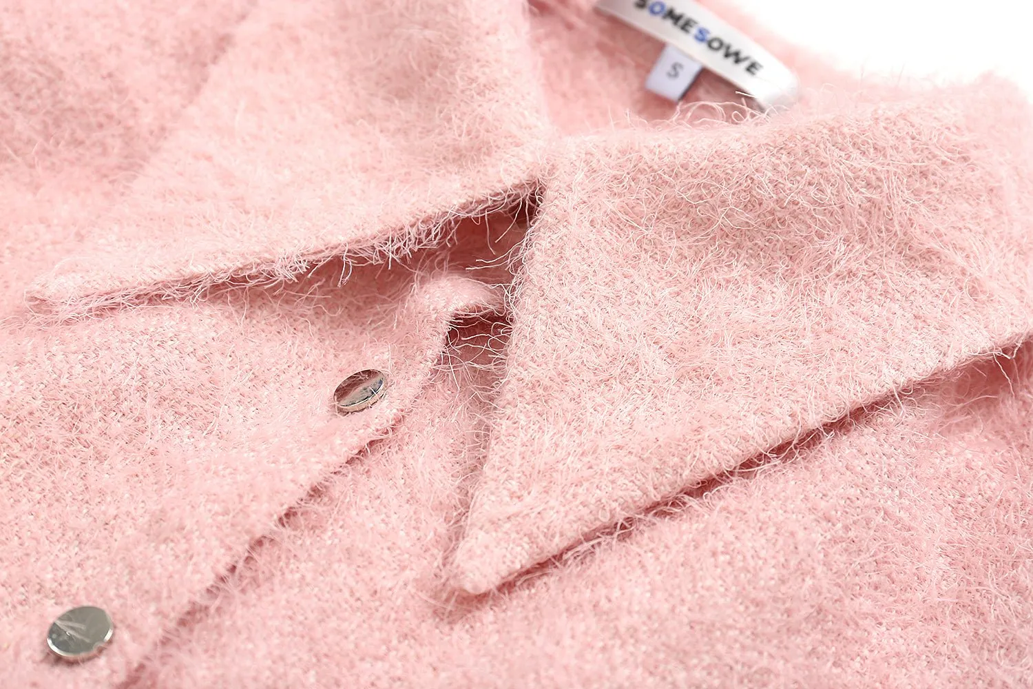 Pink Fluffy Tassel Short Shirt