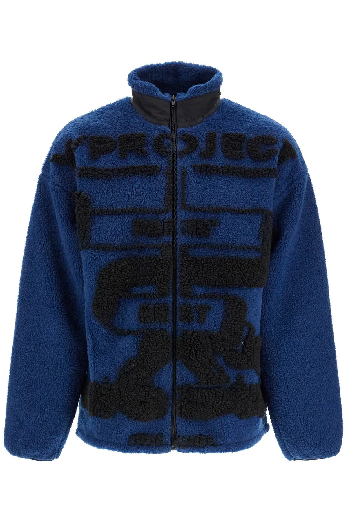 "paris best pile jacket - 209JA002 F571 DARK BLUE/BLACK JACQUARD