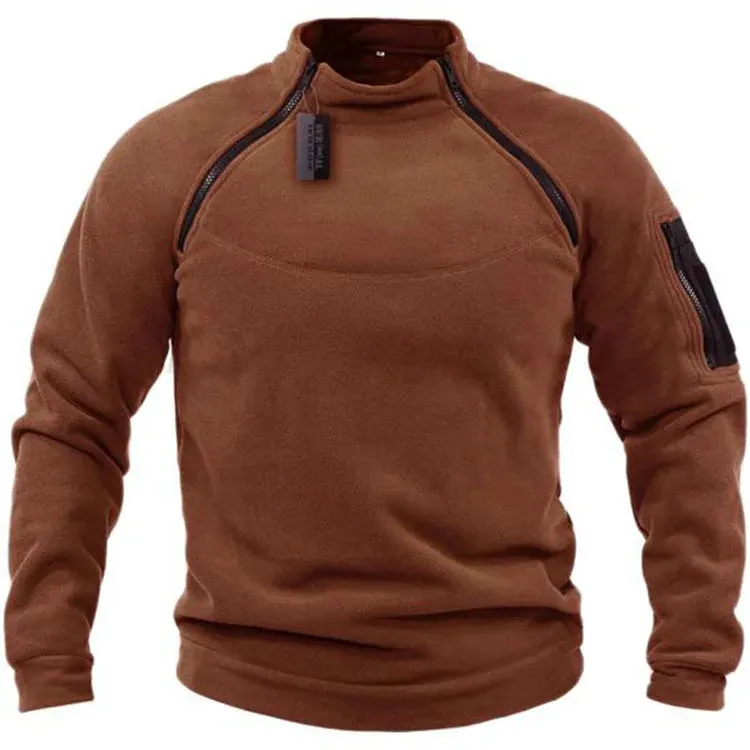 RECON GS2 Polar Fleece Tactical Windproof Thermal Pullover With Heat-Regulating Zipper