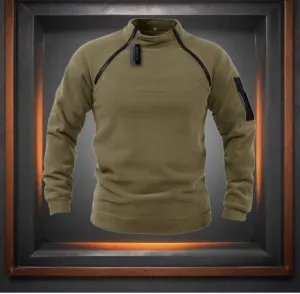 RECON GS2 Polar Fleece Tactical Windproof Thermal Pullover With Heat-Regulating Zipper