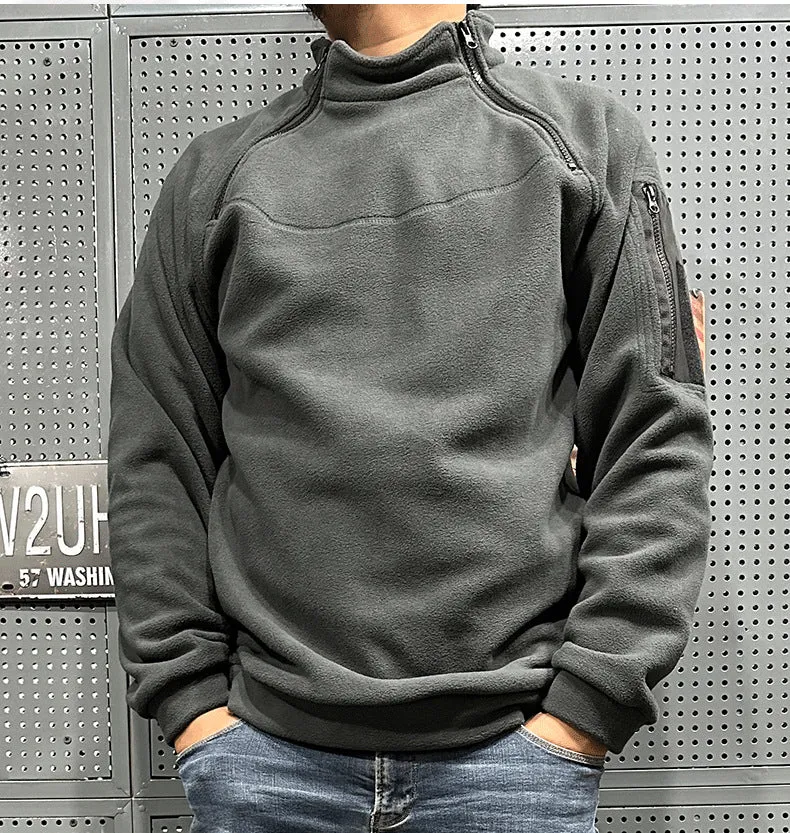 RECON GS2 Polar Fleece Tactical Windproof Thermal Pullover With Heat-Regulating Zipper