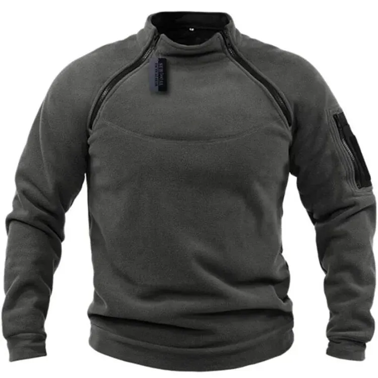 RECON GS2 Polar Fleece Tactical Windproof Thermal Pullover With Heat-Regulating Zipper
