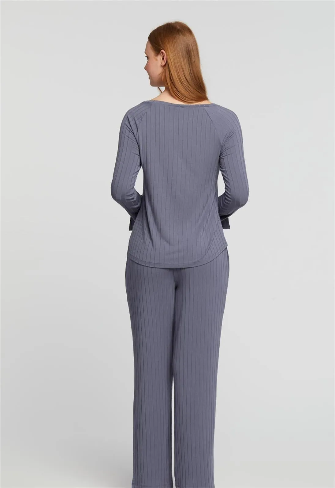 Ribbed Long Sleeve PJ Set