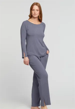 Ribbed Long Sleeve PJ Set