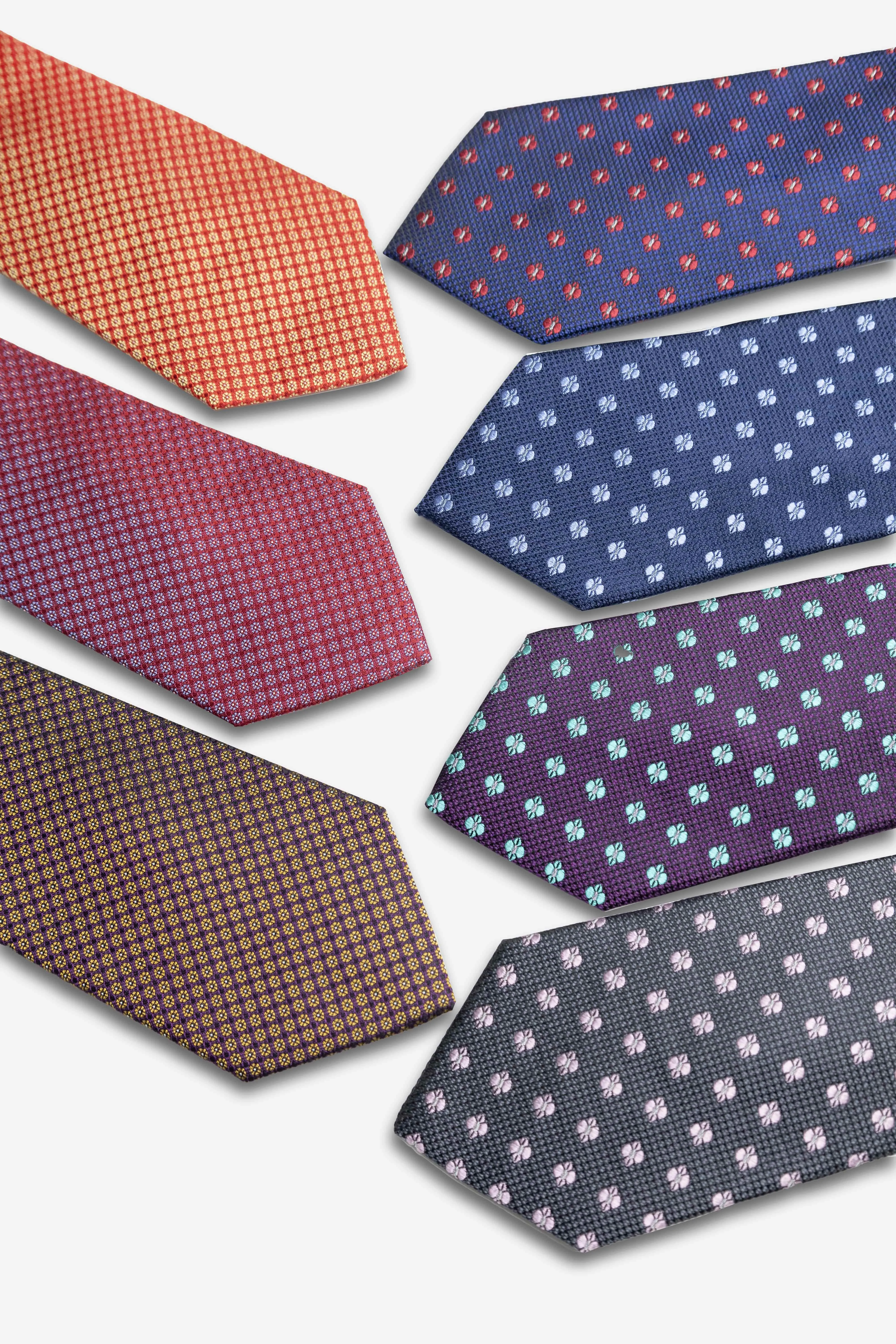 Shrewsbury Foulard Silk Tie, Orange / Gold