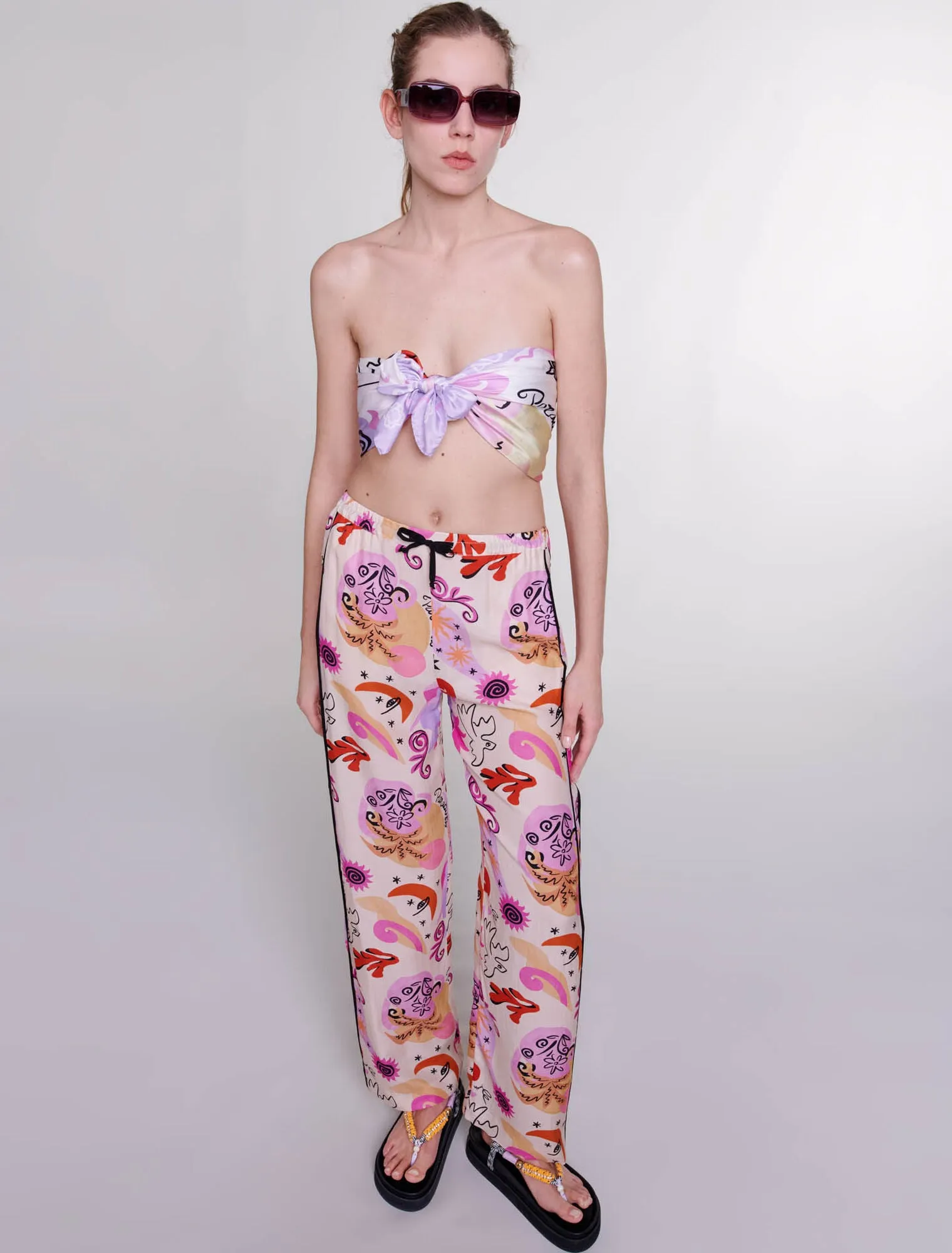 Silk trousers