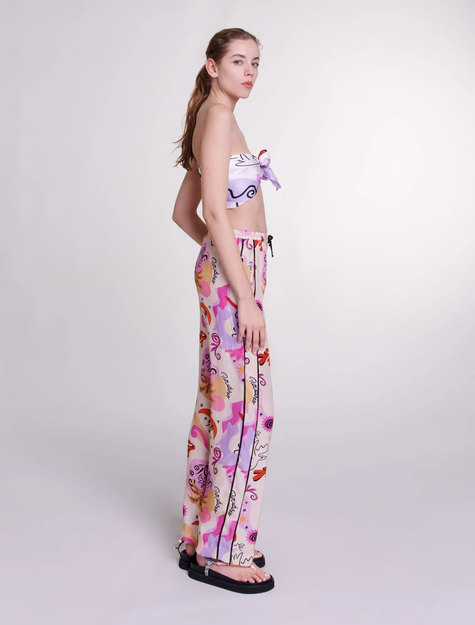 Silk trousers