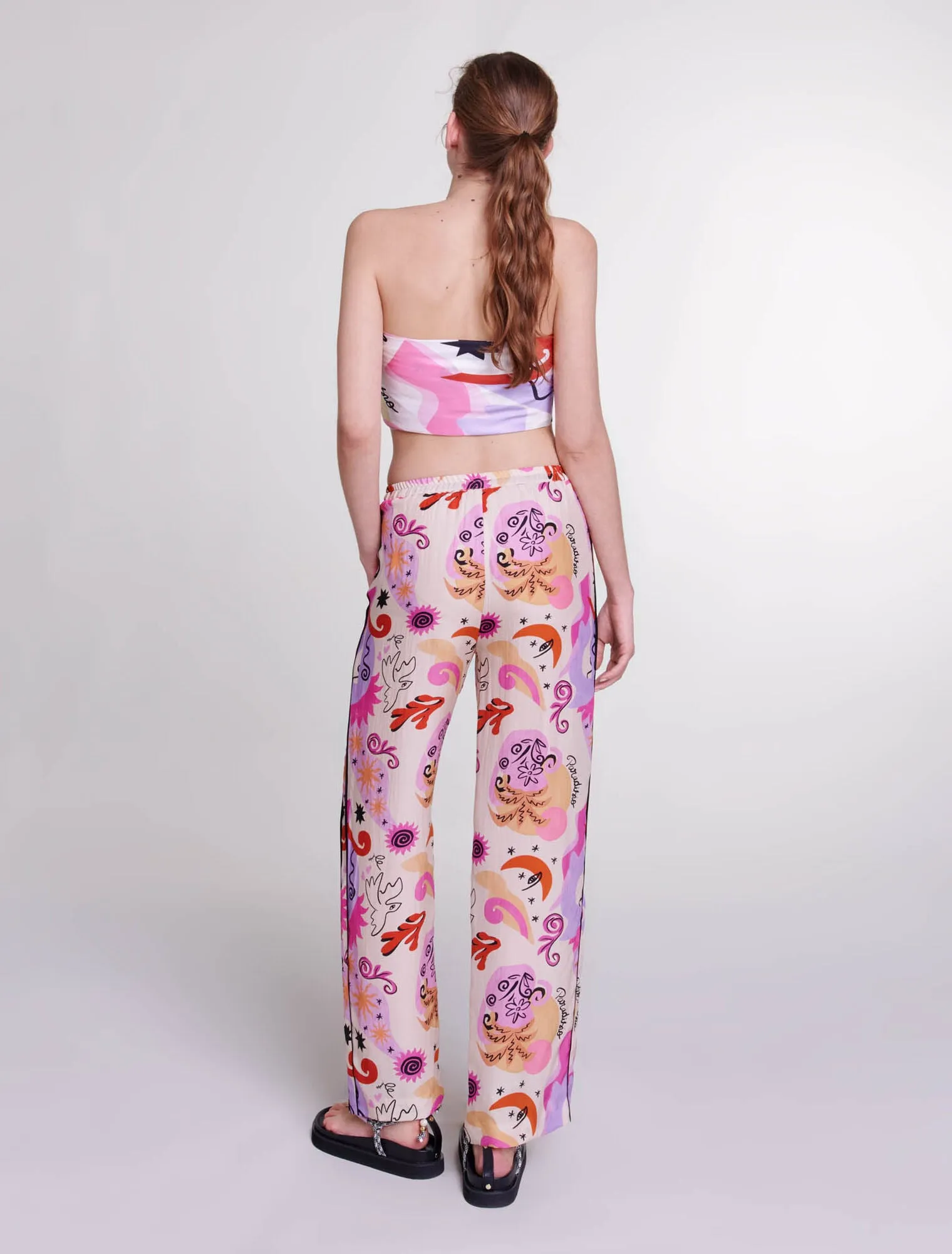 Silk trousers