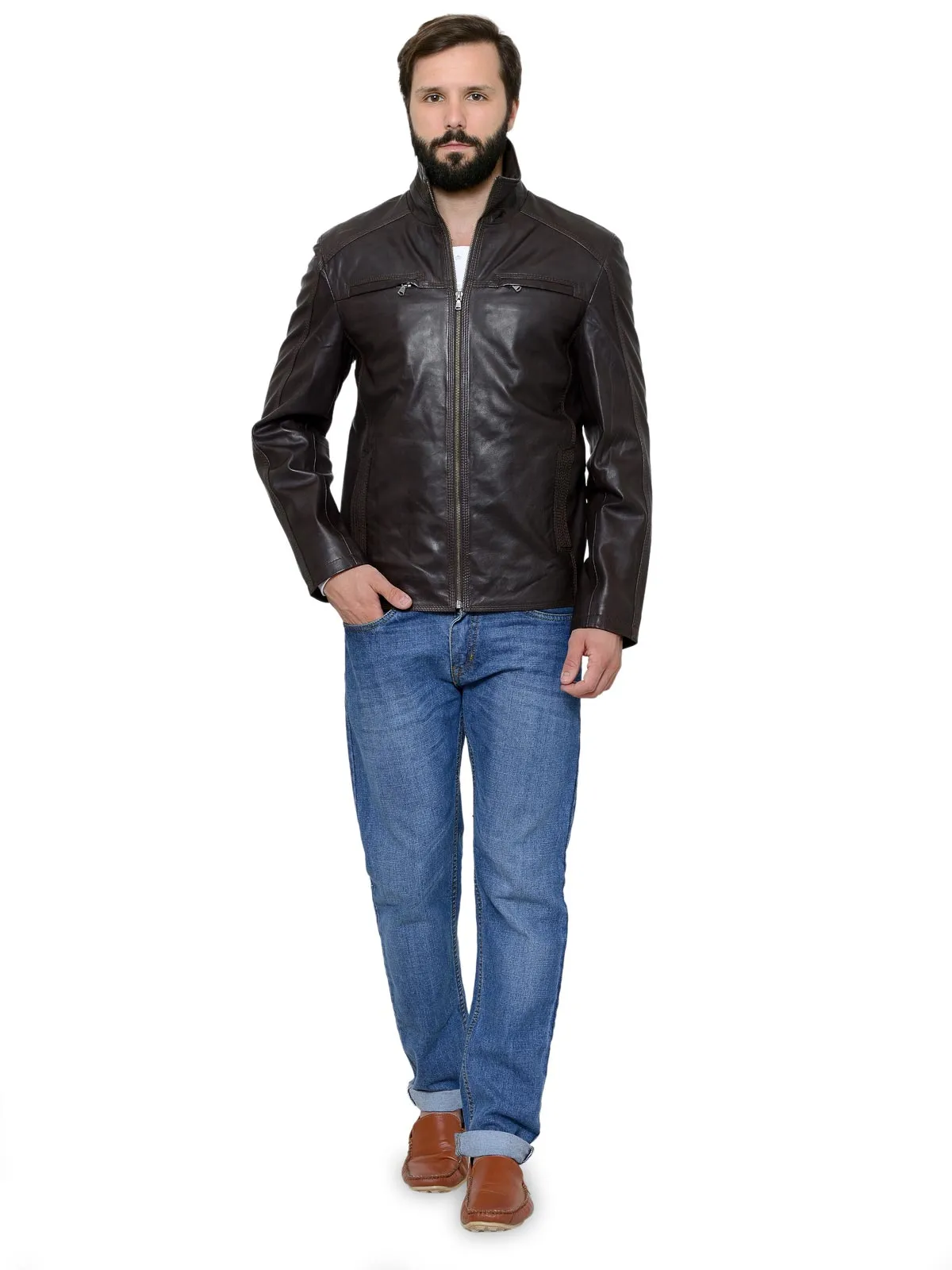 Teakwood Men's Brown Leather Jackets