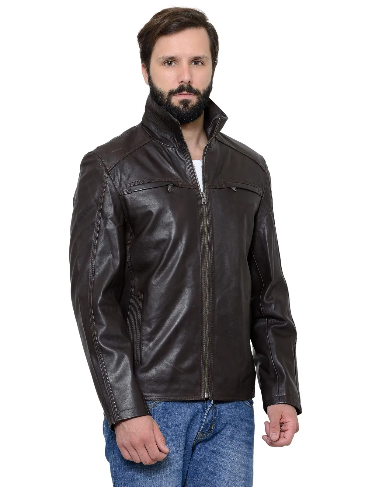 Teakwood Men's Brown Leather Jackets