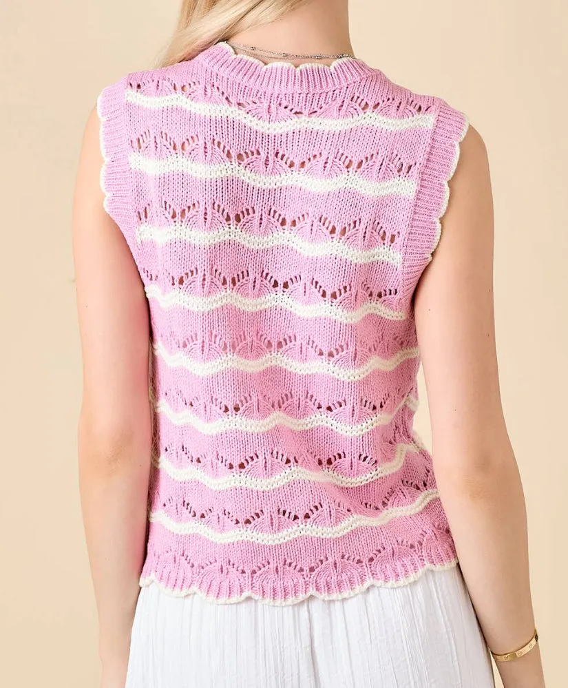 The Amelia Crochet Sweater Vest
