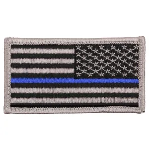 Thin Blue Line Flag Patch, Reversed