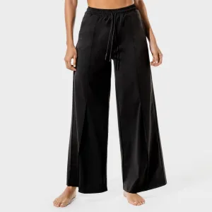 Women's Fitness - Wide Leg Pants - Black