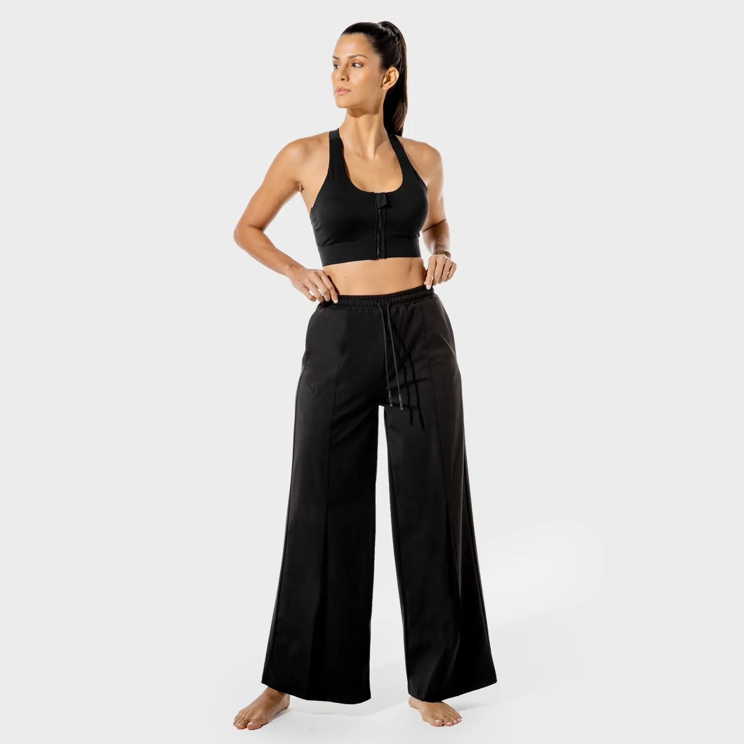 Women's Fitness - Wide Leg Pants - Black