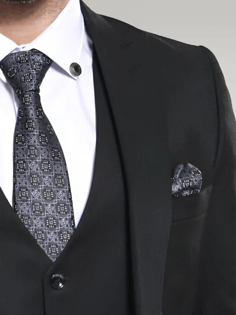 WSS Black Blazer Vest Set  - Singen